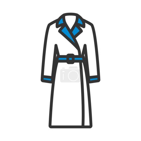 Illustration for Business Woman Trench Icon. Editable Bold Outline With Color Fill Design. Vector Illustration. - Royalty Free Image