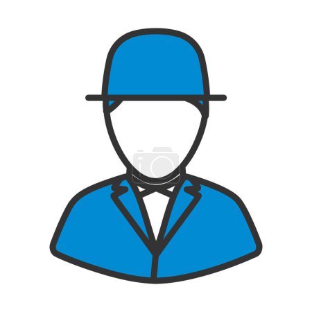 Illustration for Detective Icon. Editable Bold Outline With Color Fill Design. Vector Illustration. - Royalty Free Image