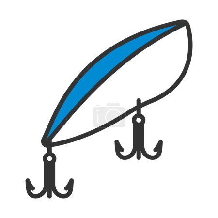 Illustration for Icon Of Fishing Spoon. Editable Bold Outline With Color Fill Design. Vector Illustration. - Royalty Free Image