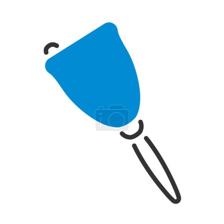 Icon Of School Hand Bell. Editable Bold Outline With Color Fill Design. Vector Illustration.