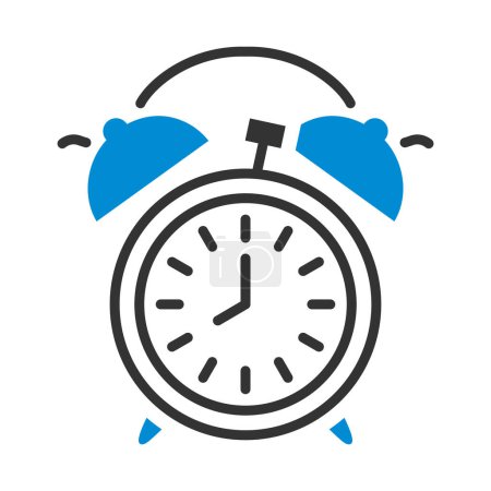 Icon Of Alarm Clock. Editable Bold Outline With Color Fill Design. Vector Illustration.