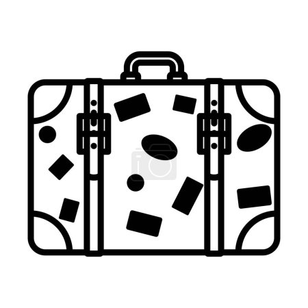 Icon Of Suitcase. Bold outline design with editable stroke width. Vector Illustration.