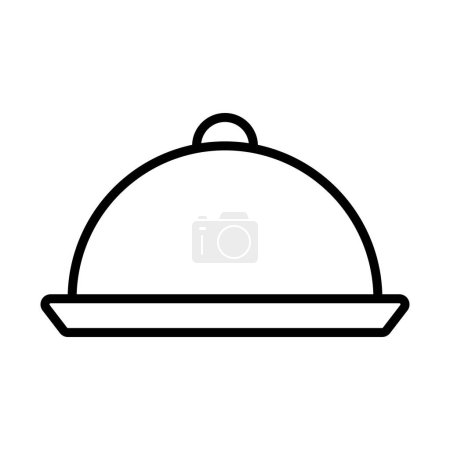 Illustration for Icon Of Restaurant Cloche. Bold outline design with editable stroke width. Vector Illustration. - Royalty Free Image
