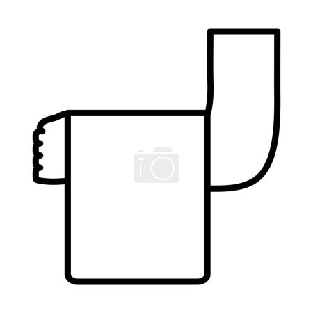Illustration for Icon Of Waiter Hand With Towel. Bold outline design with editable stroke width. Vector Illustration. - Royalty Free Image