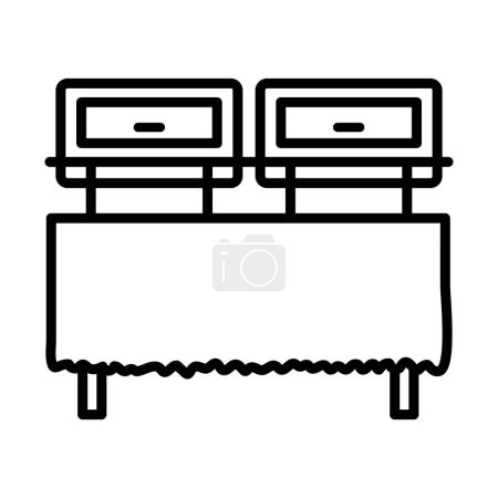 Icon Of Chafing Dish. Bold outline design with editable stroke width. Vector Illustration.