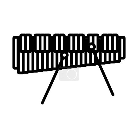 Xylophone Icon. Bold outline design with editable stroke width. Vector Illustration.