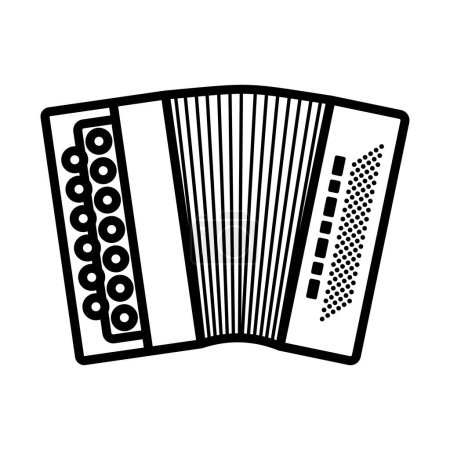 Illustration for Accordion Icon. Bold outline design with editable stroke width. Vector Illustration. - Royalty Free Image