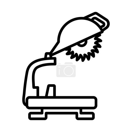 Icon Of Circular End Saw. Bold outline design with editable stroke width. Vector Illustration.