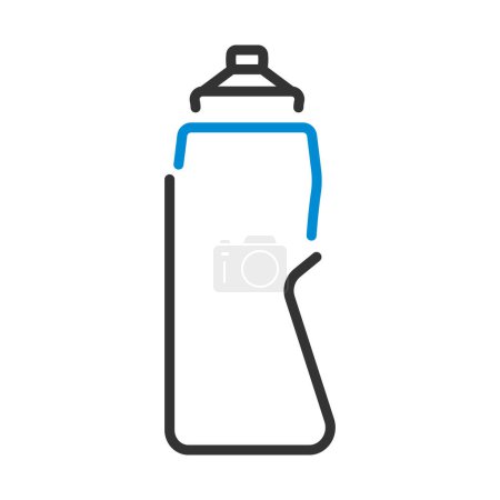 Illustration for Bike Bottle Cages Icon. Editable Bold Outline With Color Fill Design. Vector Illustration. - Royalty Free Image