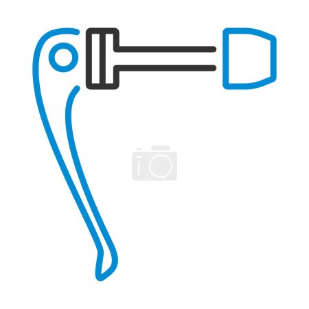 Illustration for Bike Quick Release Icon. Editable Bold Outline With Color Fill Design. Vector Illustration. - Royalty Free Image