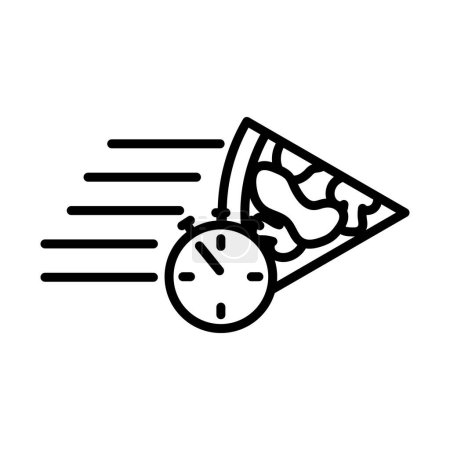Pizza Delivery Icon. Bold outline design with editable stroke width. Vector Illustration.