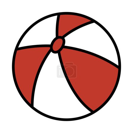 Ilustración de Icono de bola de goma bebé. Esquema audaz editable con diseño de relleno de color. Ilustración vectorial. - Imagen libre de derechos