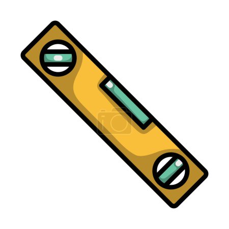 Icon Of Construction Level. Editable Bold Outline With Color Fill Design. Vector Illustration.