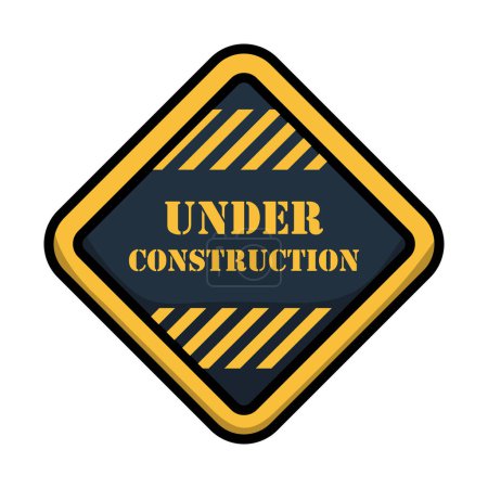 Illustration for Icon Of Under Construction. Editable Bold Outline With Color Fill Design. Vector Illustration. - Royalty Free Image
