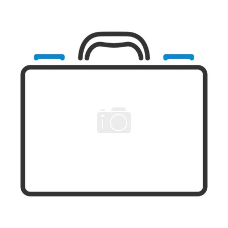 Business Briefcase Icon. Editable Bold Outline With Color Fill Design. Vector Illustration.