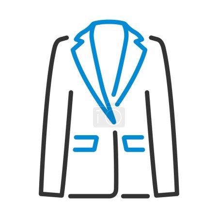 Business Woman Suit Icon. Editierbare kühne Umrisse mit Farbfülldesign. Vektorillustration.