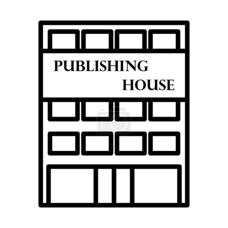 Publishing House Icon. Bold outline design with editable stroke width. Vector Illustration.