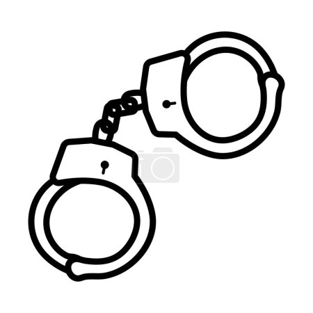 Handcuff Icon. Bold outline design with editable stroke width. Vector Illustration.
