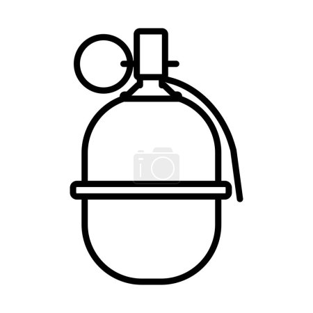 Ilustración de Icono de granada de ataque. Diseño de contorno audaz con ancho de carrera editable. Ilustración vectorial. - Imagen libre de derechos