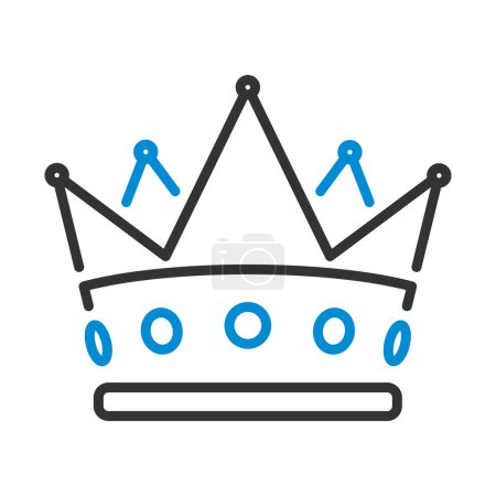 Illustration for Party Crown Icon. Editable Bold Outline With Color Fill Design. Vector Illustration. - Royalty Free Image