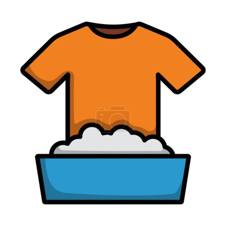 Laundry Clothes Icon. Editable Bold Outline With Color Fill Design. Vector Illustration.