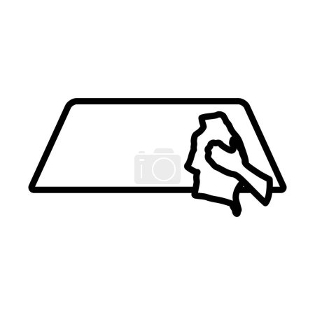 Wipe Car Window Icon. Bold outline design with editable stroke width. Vector Illustration.