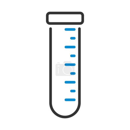 Icono del vaso de precipitados de química. Esquema audaz editable con diseño de relleno de color. Ilustración vectorial.