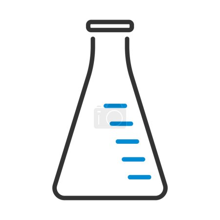 Icon Of Chemistry Cone Flask. Editable Bold Outline With Color Fill Design. Vector Illustration.