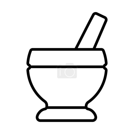Mortar And Pestle Icon. Bold outline design with editable stroke width. Vector Illustration.