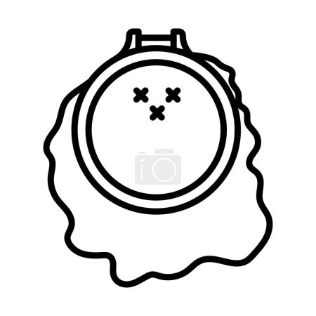 Illustration for Sewing Hoop Icon. Bold outline design with editable stroke width. Vector Illustration. - Royalty Free Image