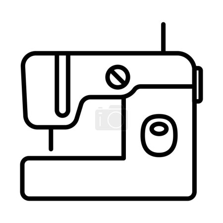 Modern Sewing Machine Icon. Bold outline design with editable stroke width. Vector Illustration.