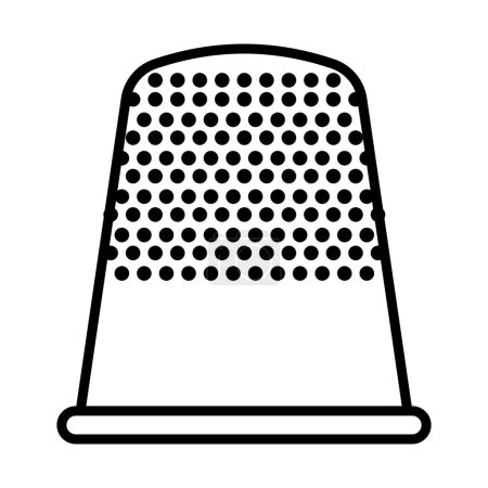 Illustration for Tailor Thimble Icon. Bold outline design with editable stroke width. Vector Illustration. - Royalty Free Image