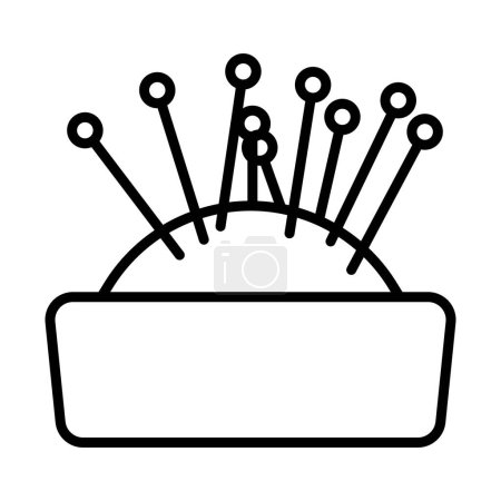Pin Cushion Icon. Bold outline design with editable stroke width. Vector Illustration.