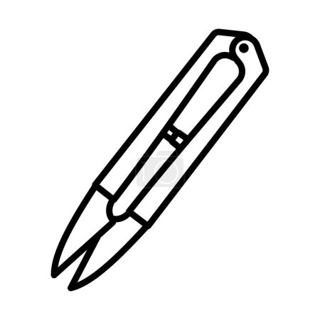 Illustration for Seam Ripper Icon. Bold outline design with editable stroke width. Vector Illustration. - Royalty Free Image