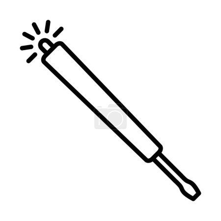 Electricity Test Screwdriver Icon. Bold outline design with editable stroke width. Vector Illustration.