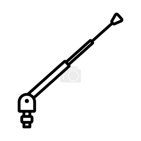 Funkantennenkomponenten-Symbol. Kühnes Outline-Design mit editierbarer Strichbreite. Vektorillustration.