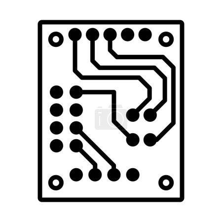 Circuit Icon. Bold outline design with editable stroke width. Vector Illustration.