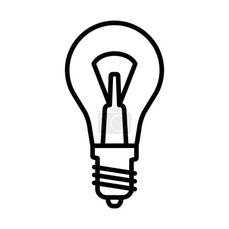 Electric Bulb Icon. Bold outline design with editable stroke width. Vector Illustration.