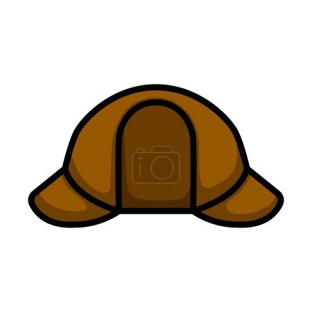 Sherlock Hat Icon. Editable Bold Outline With Color Fill Design. Vector Illustration.