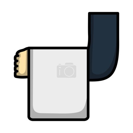 Illustration for Icon Of Waiter Hand With Towel. Editable Bold Outline With Color Fill Design. Vector Illustration. - Royalty Free Image