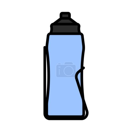 Illustration for Bike Bottle Cages Icon. Editable Bold Outline With Color Fill Design. Vector Illustration. - Royalty Free Image
