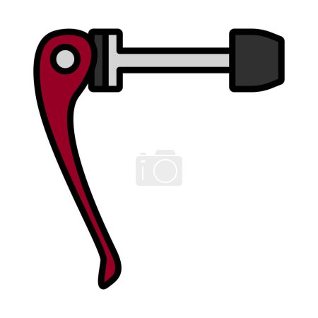Bike Quick Release Icon. Editable Bold Outline With Color Fill Design. Vector Illustration.