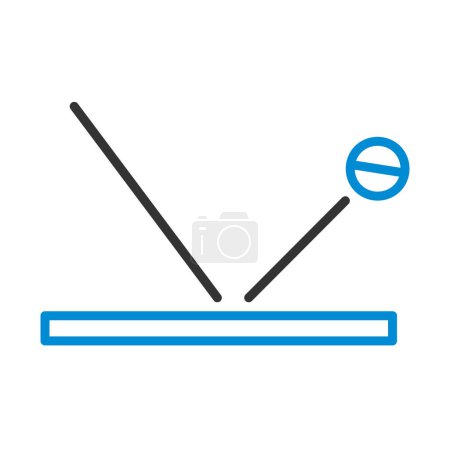 Illustration for Cricket Ball Trajectory Icon. Editable Bold Outline With Color Fill Design. Vector Illustration. - Royalty Free Image