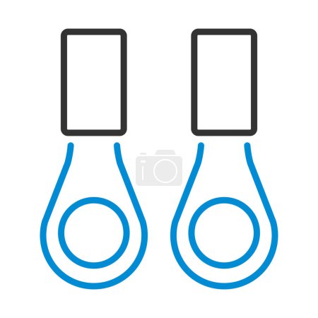 Ilustración de Icono del anillo terminal de conexión. Esquema audaz editable con diseño de relleno de color. Ilustración vectorial. - Imagen libre de derechos