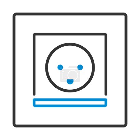 Austria Electrical Socket Icon. Editable Bold Outline With Color Fill Design. Vector Illustration.