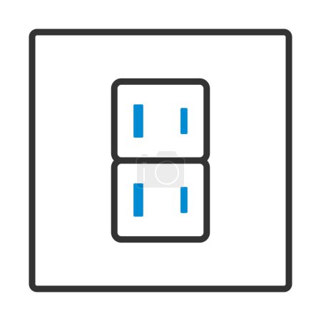 Japan Electrical Socket Icon. Editable Bold Outline With Color Fill Design. Vector Illustration.