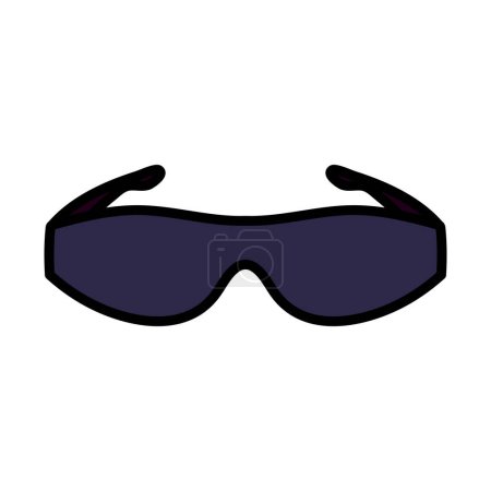 Poker Sunglasses Icon. Editable Bold Outline With Color Fill Design. Vector Illustration.