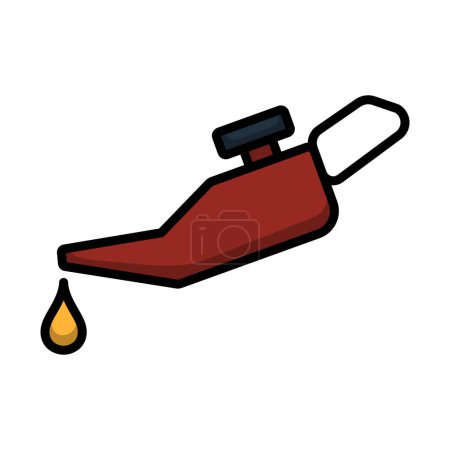 Oil Canister Icon. Editable Bold Outline With Color Fill Design. Vector Illustration.