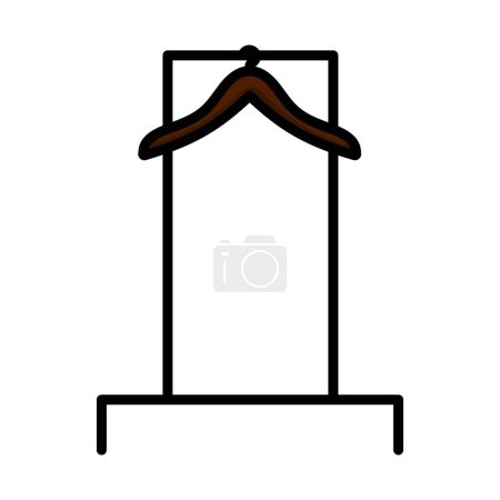 Hanger Rail Icon. Editable Bold Outline With Color Fill Design. Vector Illustration.