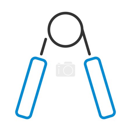 Icon Of Hands Expander. Editable Bold Outline With Color Fill Design. Vector Illustration.